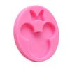 Molde de silicona para hornear con forma de Minnie, llavero con aromaterapia para coche, decoración de tartas y fondant