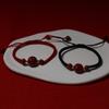 Pulsera de cinabrio en bruto 12 * 8 mm para mujer, pulsera de pareja tejida con cuerda roja de cinabrio de los doce signos del zodiaco chino