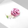 Flor de Tela Pin Largo Pin de una palabra Broche Coreano Mori Aleación Perla Corsage Accesorios para Mujer