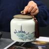 Xyt Latas de Té Latas Selladas Hogar Medio Jin Cerámica Té Verde Negro Pu'er Olla de Almacenamiento Plata Rota Olla de Porcelana Olla de Almacenamiento de Té