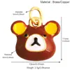 T01 Popular Europeo y Americano Gama Alta Estilo Ins Lindo Animal Panda Oso Trébol de Cuatro Hojas Abeja Colgante de Collar
