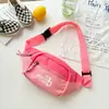 Bolsa de Peito Infantil Estilo Coreano com Cor Contrastante, Bolsa Transversal Esportiva Versátil e Fashion para Meninos e Meninas, Bolsa Transversal Infantil