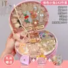 Accesorios para el cabello de niños, set de pinzas para el cabello de niñas en caja de regalo, adorno para el cabello de niña pequeña, pasador, liga para el cabello de princesa, nueva joyería con banda elástica