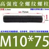Espárrago de Rosca Completa HG20634 Uso en Tubería con Brida Espárrago de Doble Extremo de Rosca Completa Grado 10.9 Tornillo Pasante M8M30