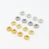 Color Oro 18K Separadores Conservantes del Color Redondos Forma de Flor Cadena de Cuentas Pulsera Separador Pulsera DIY Collar Accesorios de Joyería Al por Mayor D93