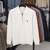 Suéter de malha simples com zíper parcial e gola, suéter estampado moderno e versátil para homens, camada base casual para negócios de manga comprida para outono e inverno