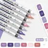 Plumón Acrílico Líquido Recto, a Prueba de Papel, Punta Suave Apilable, 48 Colores, Color Macarrón Plumón de Arte para Niños