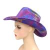 Chapéu de cowboy ocidental colorido, chapéu de uma palavra para festa de fim de ano, chapéu de jazz, chapéu de feltro para atacado direto da fábrica