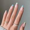 Uñas postizas con acabado de uñas, manicura francesa, estilo simple, parche para uñas, uñas a presión, suministro directo transfronterizo