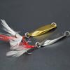 Señuelos de lentejuelas de corte oblicuo de ángulo curvo 10/14/21G atar lana tres anzuelos pesca pico especial matar