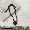 Collar Ovalado de Cuerda de Perlas de Lana y Resina Atmósfera Otoño e Invierno Cadena para Clavícula Joyería Sencilla Personalizada para Mujer Alta Gama