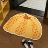 Alfombra Adorable de Calabaza con Forma Irregular Absorbente Fácil de Limpiar para Baño de Casa Puerta Alfombrilla Antideslizante para Pies Alfombrilla de Piso con Estampado de Forma Creativa