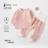 Conjunto de Ropa Interior Suave Elástica Amigable con la Piel para Bebé, Cómodo para Recién Nacidos, Cintura Alta con Protección para la Barriga, Abertura en la Entrepierna, Conjunto de Dos Piezas para el Hogar para Todas las Estaciones