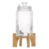 Garrafas de Vidro para Fazer Vinho, Recipientes Selados Domésticos, Potes de Vidro para Vinho Medicinal de Ginseng, Recipientes para Vinho, Potes para Bebidas Alcoólicas com Torneira, Garrafas Especiais para Vinho
