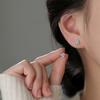 Aretes de Flor de Iris de Plata Esterlina 925 Nicho Lujo Accesible para Mujer 2025 Nuevos Aretes Populares Aretes de Alta Gama