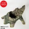 Cueva para Mascotas Gateadoras Madera Hundida Decoraciones para Tomar el Sol Corteza de Pino Simulada Artesanía de Paisajismo para Acuario Hecho a Mano