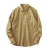 Ropa para Hombre Dongyu Camisa de algodón con bolsillo estilo americano para hombres y mujeres, holgada retro moderna casual estilo japonés camisa al por mayor