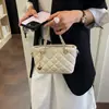 Bolsa de Mão Fashion com Corrente Rombos Bolsa Saco para Mulheres Outono 2026 Novo Estilo Simples Versátil Bolsa de Ombro Transversal Luxo Leve