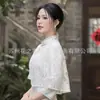 Nuevo Cheongsam de Verano con Cárdigan, Chal Corto Ajustado, Elegante y Moderno Chal de Encaje Estilo Chino y Chaleco Pequeño