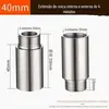 Conector Rosqueado Interno e Externo de 4 Pontos Conector de Extensão em Aço Inoxidável Extensão de Aço Inoxidável 201 Extensão de Válvula Angular de Parede
