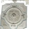Placa de Teto Artística em Gesso Color Block Pintado Sala de Estar de Villa Europeia Teto Suspenso Placa de Luminária Esculpida Irregular Personalizável
