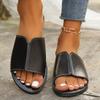 Comércio exterior 2024 novas sandálias de primavera e verão sapatos femininos confortáveis planos simples casuais chinelos plus size moda sapatos femininos