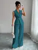 Traje Europeo y Americano de Mujer para Otoño 2026, Elegante y con Estilo Conjunto de Dos Piezas con Blazer de Manga Larga y Pantalones de Pierna Recta