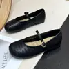 Sapatos Mary Jane tecidos de alça única para mulheres, sapatos rasos de sola macia e plana, versáteis para o trajeto diário, padrão 2026, estilo retrô francês