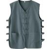 Chaleco fino de verano de algodón y lino asiático, estilo chino, ropa Tang, chaleco para hombre con clip, chaqueta Han, hebilla, sudadera para anciano, chaleco Beijing