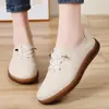 Novos Sapatos Femininos de Primavera Resistentes ao Desgaste e Antiderrapantes, Confortáveis e Leves para os Pés, Sapatos de Mãe, Sapatos Planos Slip-On, Sapatos Casuais Versáteis