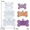 Molde de Silicone para Chaveiro Osso de Cachorro de 3 Furos Osso Molde de Epoxy Cristalino Molde para Fazer Pingente DIY