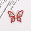 Nuevos Accesorios DIY para Fundas de Teléfono Móvil, Accesorios Coloridos Hechos a Mano con Diamantes Completos, Broche de Mariposa Incrustado con Diamantes, Materiales de Decoración para Hebillas de Zapatos
