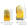Cristal Natural Pedra Bruta de Cristal Prismático Abelha Pedra de Abelha de Quatro Cantos com Ponta Única Enfeites para Casa e Escritório Atacado