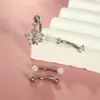Venda Quente Transfronteiriça Aço Inoxidável 4 Peças Unha de Sobrancelha Asa de Anjo Coração Zircônia 16g Joia para Piercing de Sobrancelha e Cartilagem