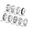 Set Caliente de Venta de 9 Piezas de Anillos de Cadena Giratorios para Alivio del Estrés Set de Anillos de Acero Inoxidable Transfronterizo Amazon Shein