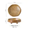 Vajilla rústica de cerámica hecha a mano estilo japonés, platito vintage para aperitivos, postres, platos fríos, cuenco de cerámica para salsas, platito para salsas de restaurante