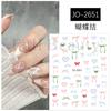 BELLEZA COMPLETA Nuevas pegatinas de uñas francesas de ballet rosa con lazo en la parte posterior, pegatinas adhesivas para uñas al por mayor