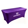 Funda de mesa elástica con espalda descubierta, mantel, funda de mesa rectangular práctica, stand de exposición, actividad, mantel elástico para exteriores