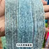 Jingde Jewelry Cadena Larga de Calcedonia Azul Hielo Natural, Cuentas Sueltas de Calcedonia Azul Marino Accesorios para Pulseras DIY