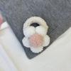Faixa de Cabelo de Pelúcia com Flor Colorida Contrastante para Outono e Inverno para Mulheres, Doce e Fofa, Não Machuca o Cabelo, Elástico, Alta Elasticidade, Faixa para Rabo de Cavalo