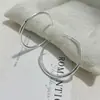 Pendientes de Aro Brillantes en Forma de C Estilo Coreano Vintage para Mujer, Lujo Ligero, Pendientes Simples y Elegantes, Nuevos Accesorios de Oreja de Verano de Moda al por Mayor