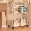 Estantería de almacenamiento con ruedas de múltiples niveles, estantería de almacenamiento de escritorio, estantería, estantería de almacenamiento de escritorio para dormitorio estudiantil, estantería de almacenamiento para escritorio de oficina