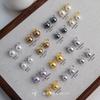Versión Mejorada de Aretes de Perlas Brillantes de Plata Esterlina S925 Estilo Princesa Diana Aretes Retro Simples de Alta Gama para Mujer