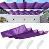 Toldo Retrátil Roxo Estilo Onda Toldo Vela de Sol Impermeável Proteção Solar Exterior Deslizante Tecido Oxford 420D Toldo