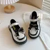 Zapatos de Cuero para Niñas Pequeñas Zapatos de Princesa con Lazo Elegante Zapatos Negros de Rendimiento para Estudiantes Blancos de Moda Zapatos de Baile Antideslizantes