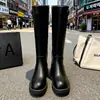 Botas de cavaleiro femininas de cano alto, novo estilo outono 2026, tamanho pequeno, botas de cano alto, botas femininas estilo Martin, botas longas