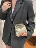 Bolsas Pequenas Prateadas da Moda Deste Ano para Mulheres 2026 Nova Bolsa Transversal com Corrente Versátil de Verão Bolsa Mini de Presilha Exquisite