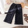 Calças Jeans Styline com Franjas de Inverno para Meninas, Nova Chegada, Forradas com Lã, Calças de Perna Reta, Calças Casuais Espessas de Inverno para Bebês Meninas
