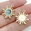 1 Cor girassol liga gota de óleo pequeno pingente criativo diy pulseira chaveiro brincos pingente pingente pingente atacado