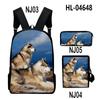 2020 Nuevo Producto Husky Tela Oxford Moda para Hombres y Mujeres Mochila Estampada en 3D Set